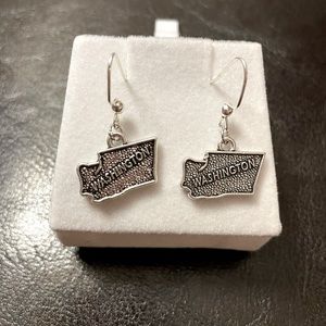 Handmade Washington State Fishhook Earrings